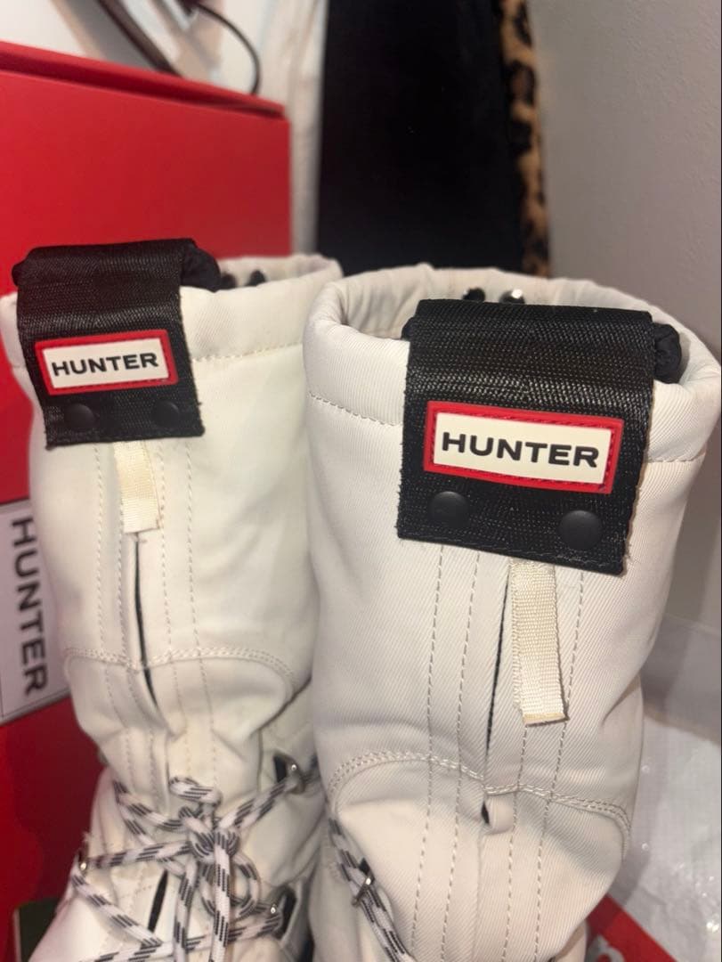 HUNTER ホワイトブーツ　23cm
