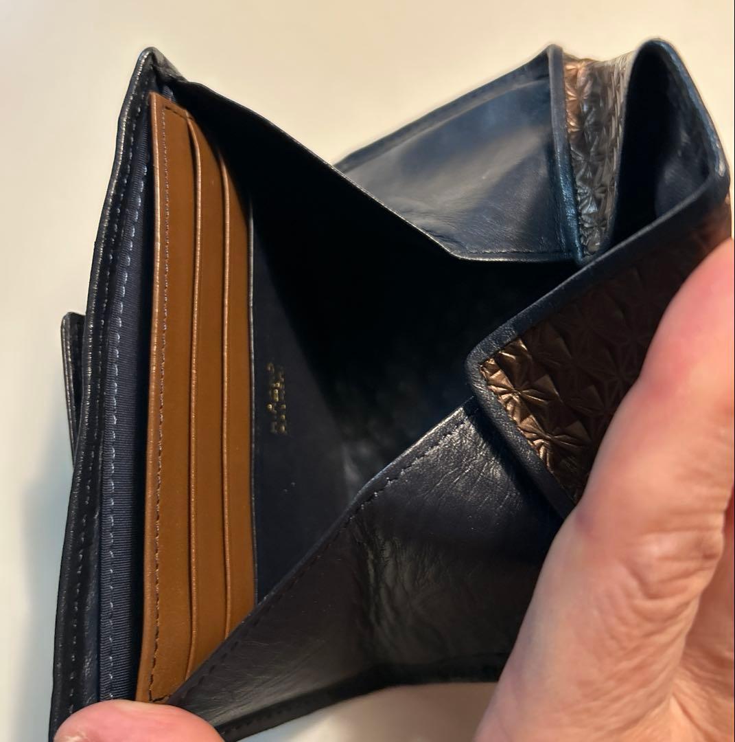 ヒロコハヤシ 二つ折り財布 ダークブラウン