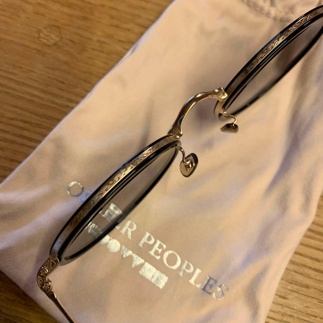 美品★Oliver Peoples★ラウンドサングラス ブラック
