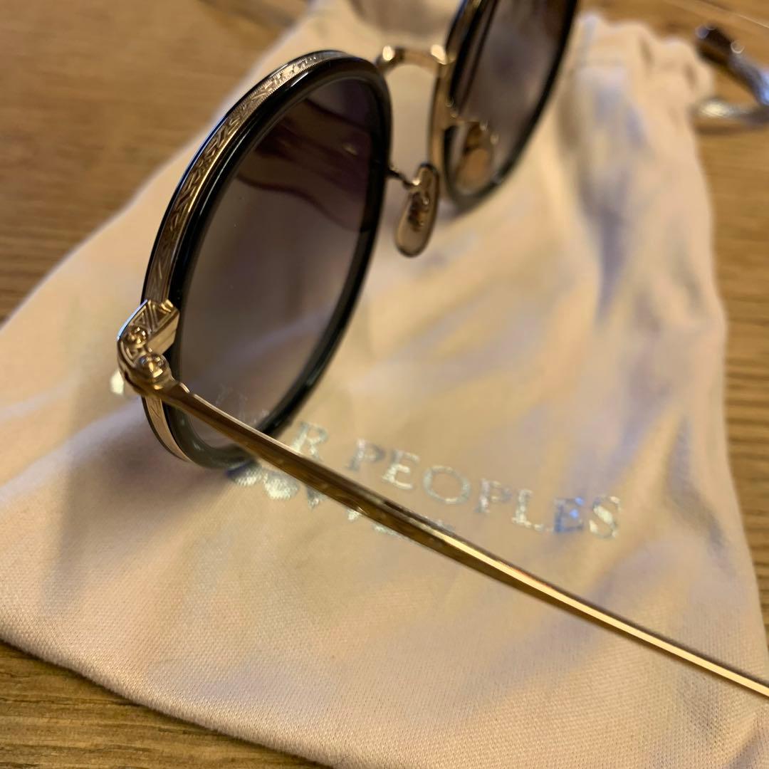 美品★Oliver Peoples★ラウンドサングラス ブラック