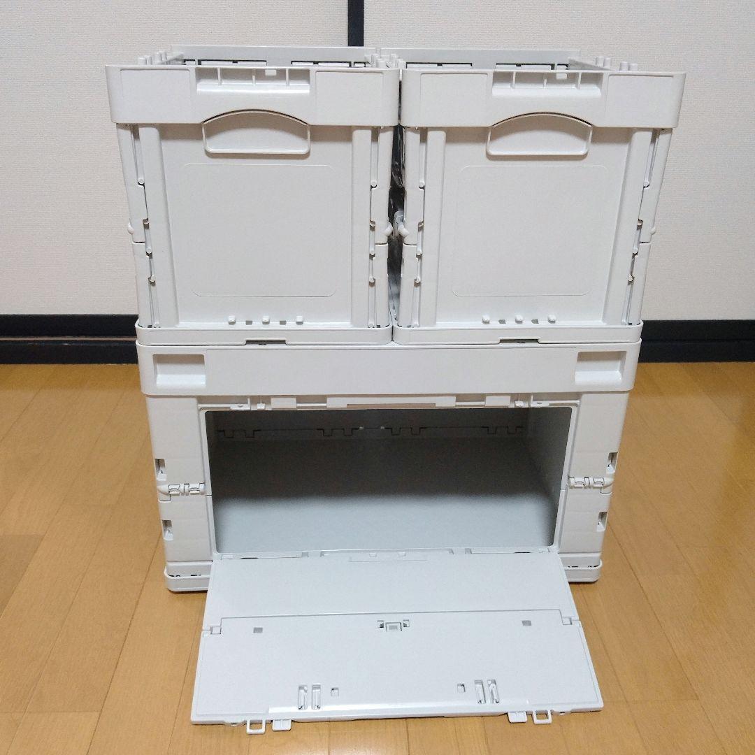 【美品】無印良品 折りたたみコンテナ 窓付き50L×1 20L×2 3個セット