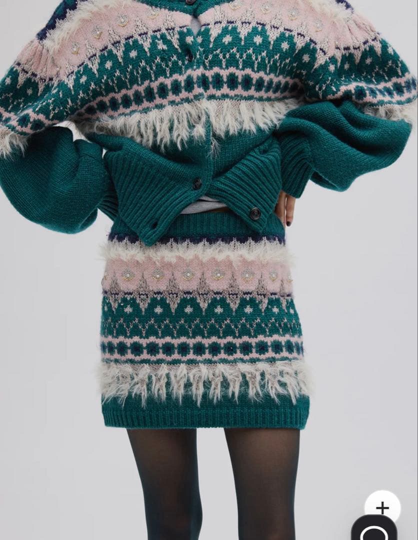 トップス 2WAY LADY NORDIC KNIT CARDIGAN