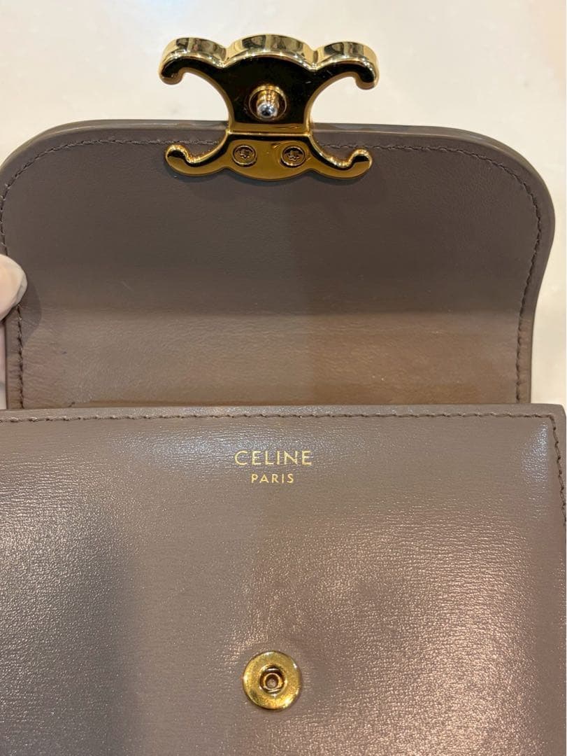 セリーヌ CELINE トリオンフ コンパクト ウォレット 三つ折り 財布