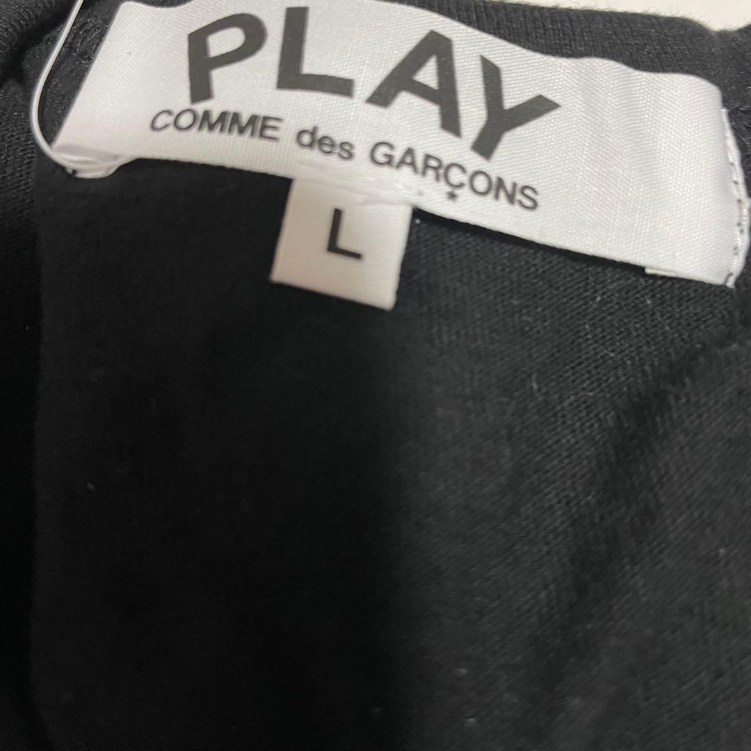 【新品タグ付/即購入OK】PLAY コムデギャルソン ダブルハート Tシャツ L