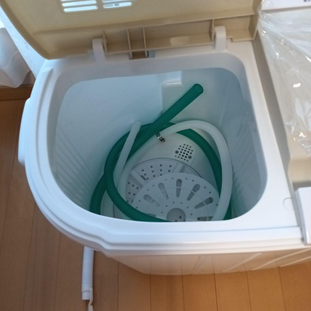 【新品未使用】二槽式洗濯機 ベージュ