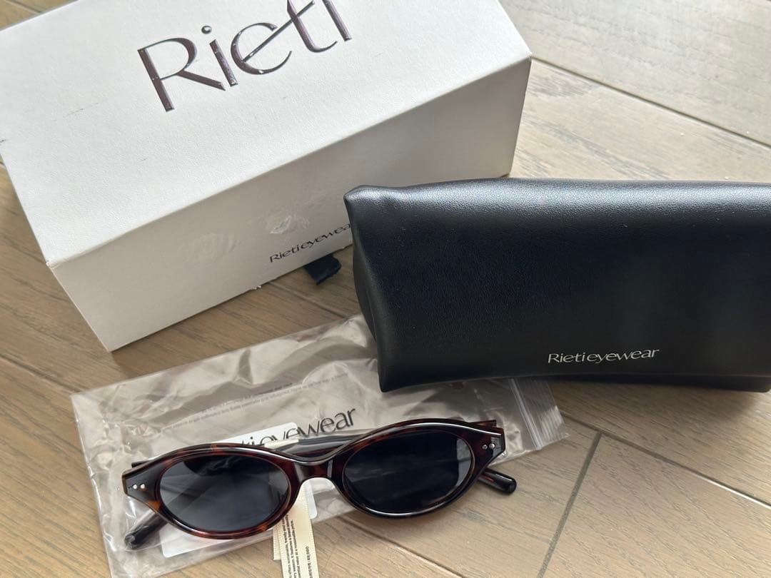 Rieti eyewear ブラウン キャットアイ サングラス
