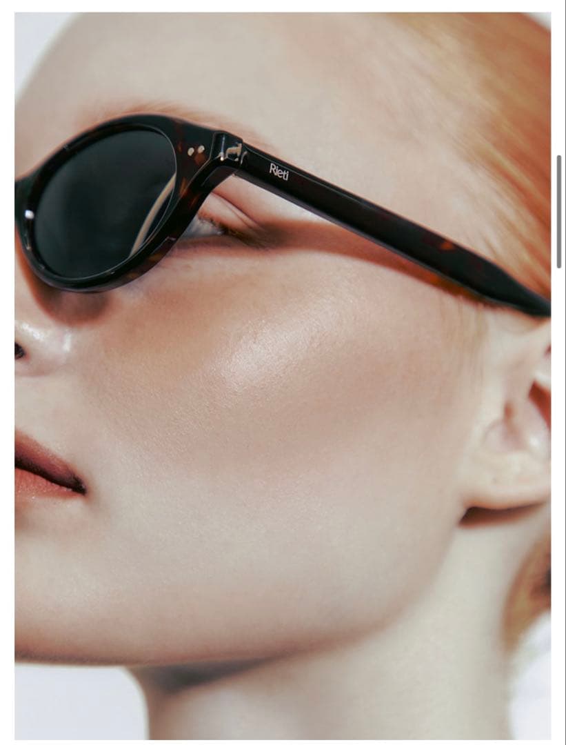 Rieti eyewear ブラウン キャットアイ サングラス