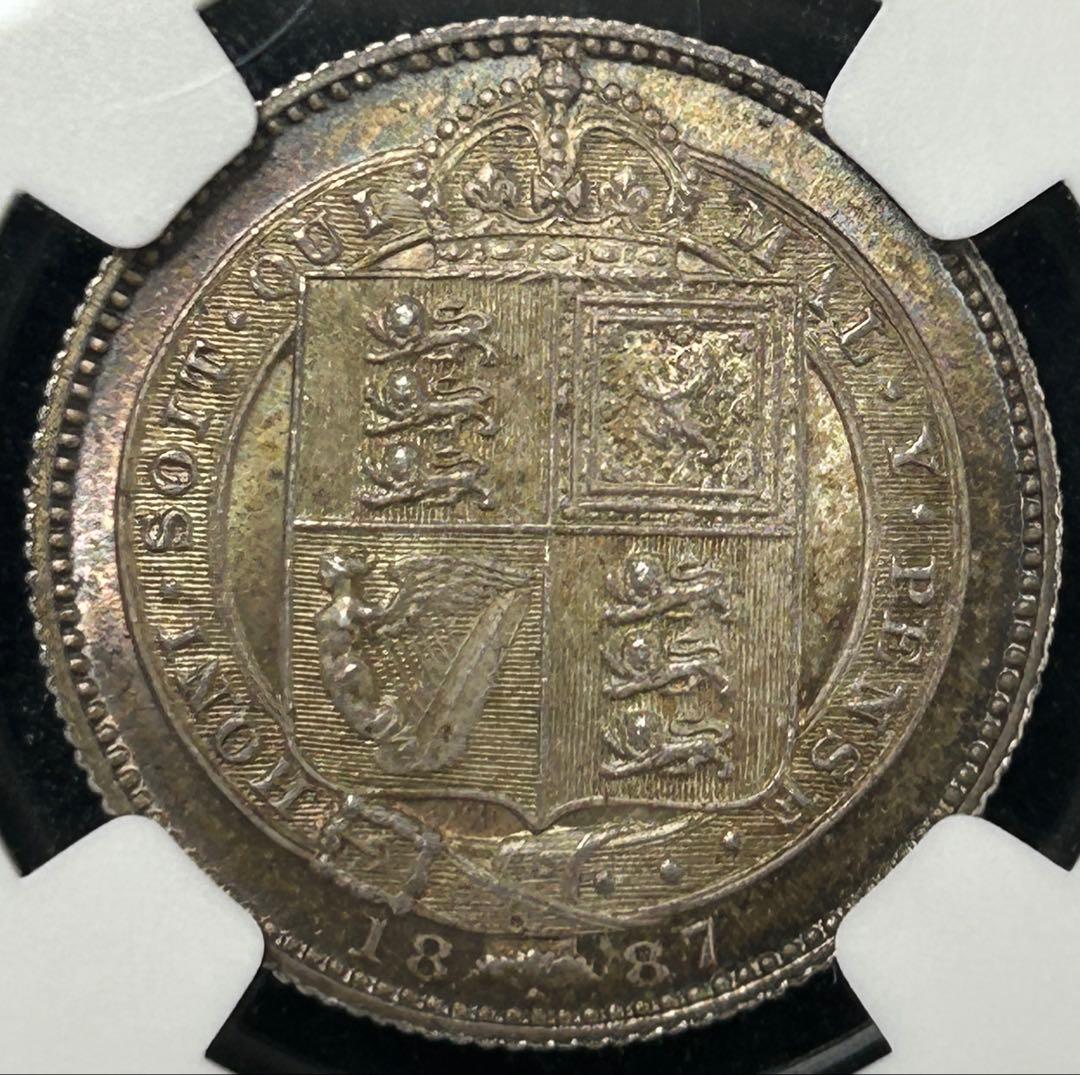 1887 イギリス1S Jubilee Head NGC MS63
