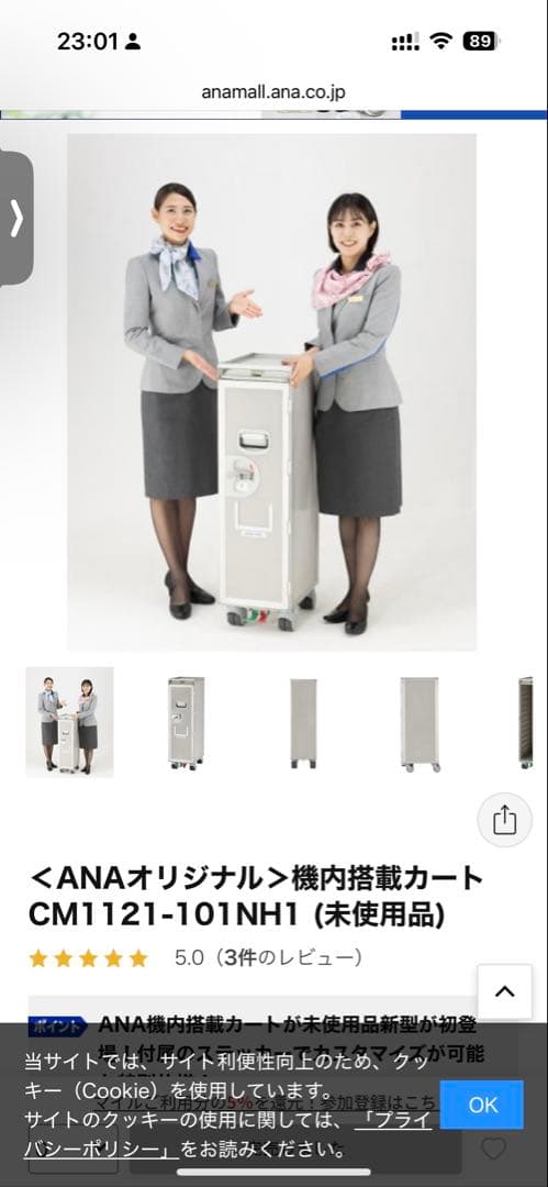 【美品】ANA 機内搭載カート　希少品