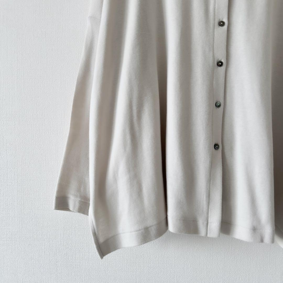BEARDSLEY カーディガン コットン ベージュ フリーサイズ