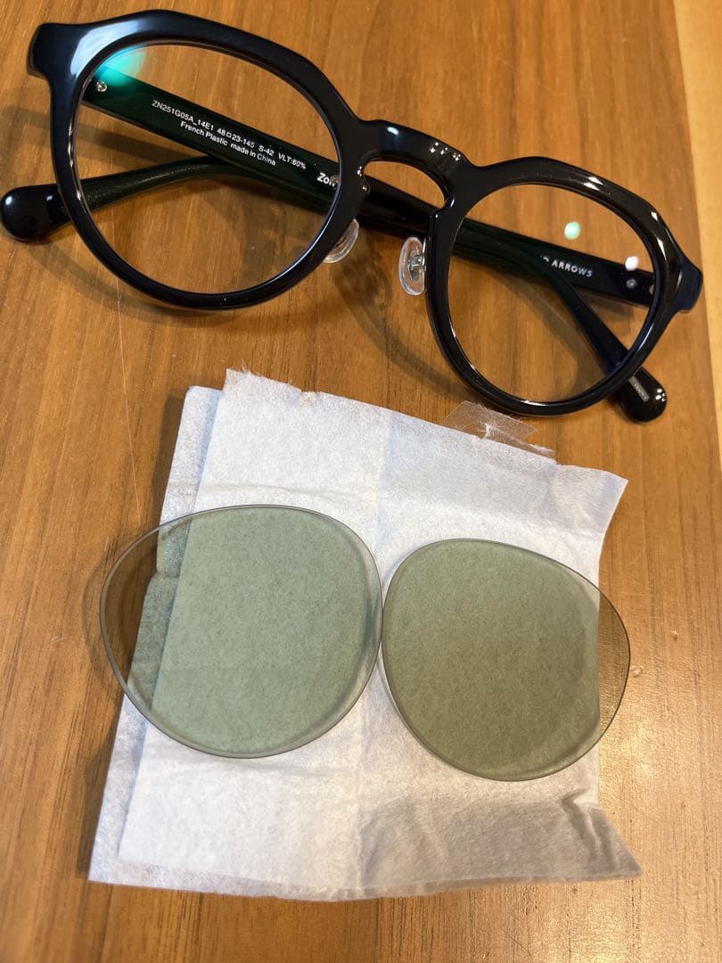 Zoff UNITED ARROWS サングラス　調光レンズ　クラウンパウンド型
