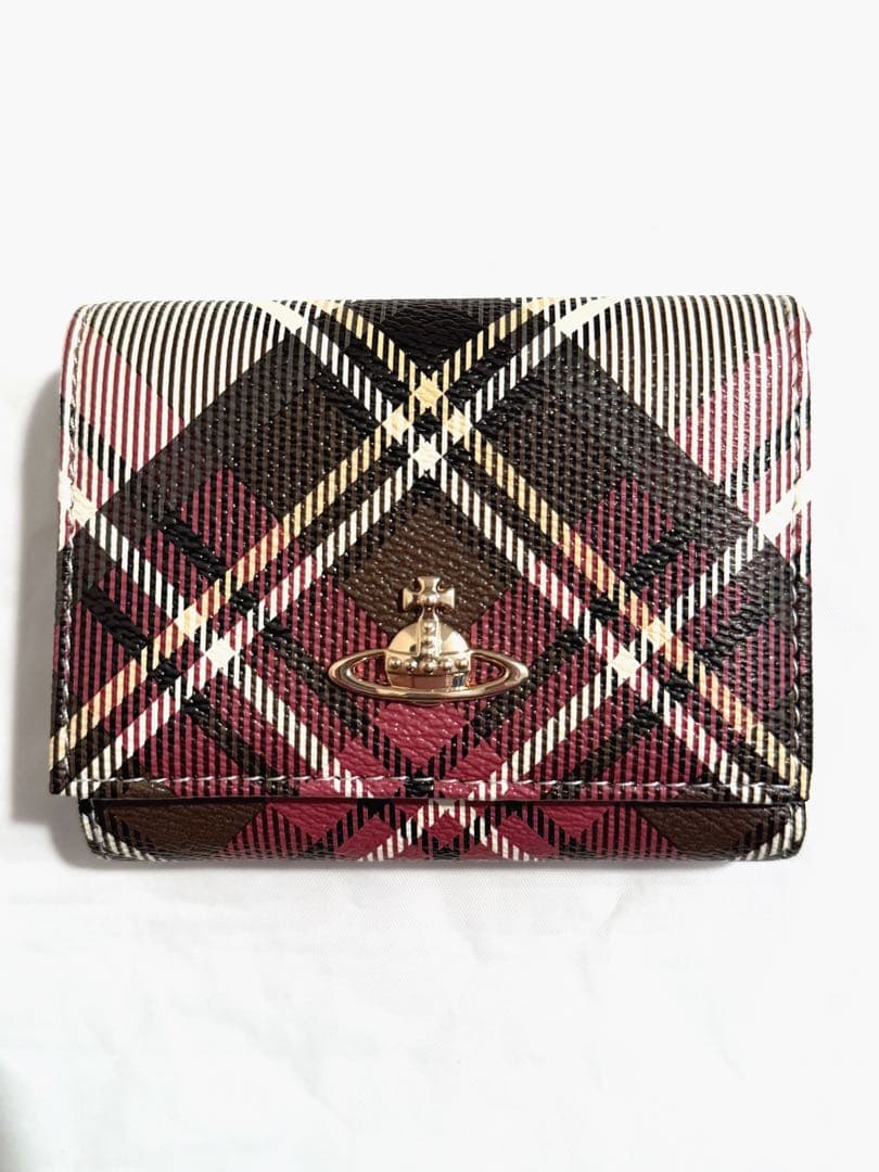 【新品未使用】Vivienne Westwood 三つ折り財布 チェック 大人気