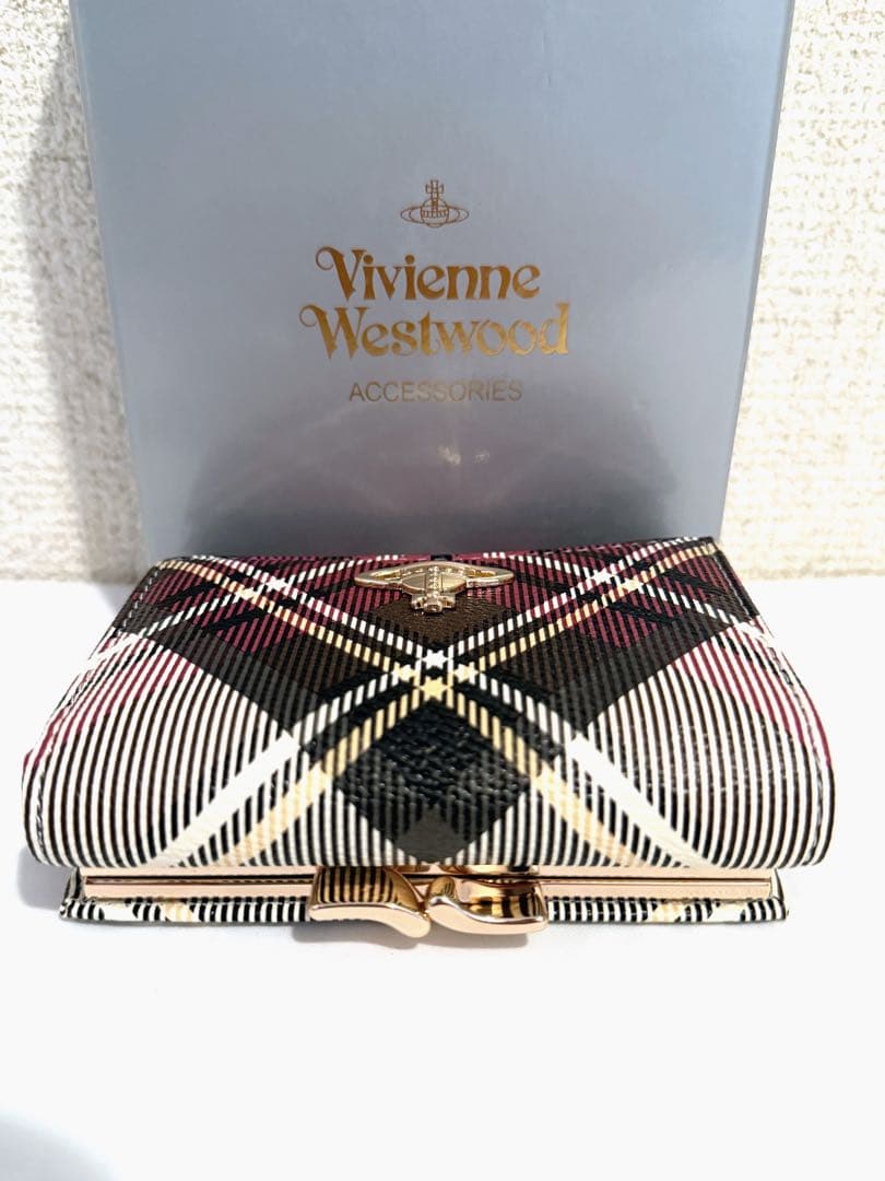 【新品未使用】Vivienne Westwood 三つ折り財布 チェック 大人気