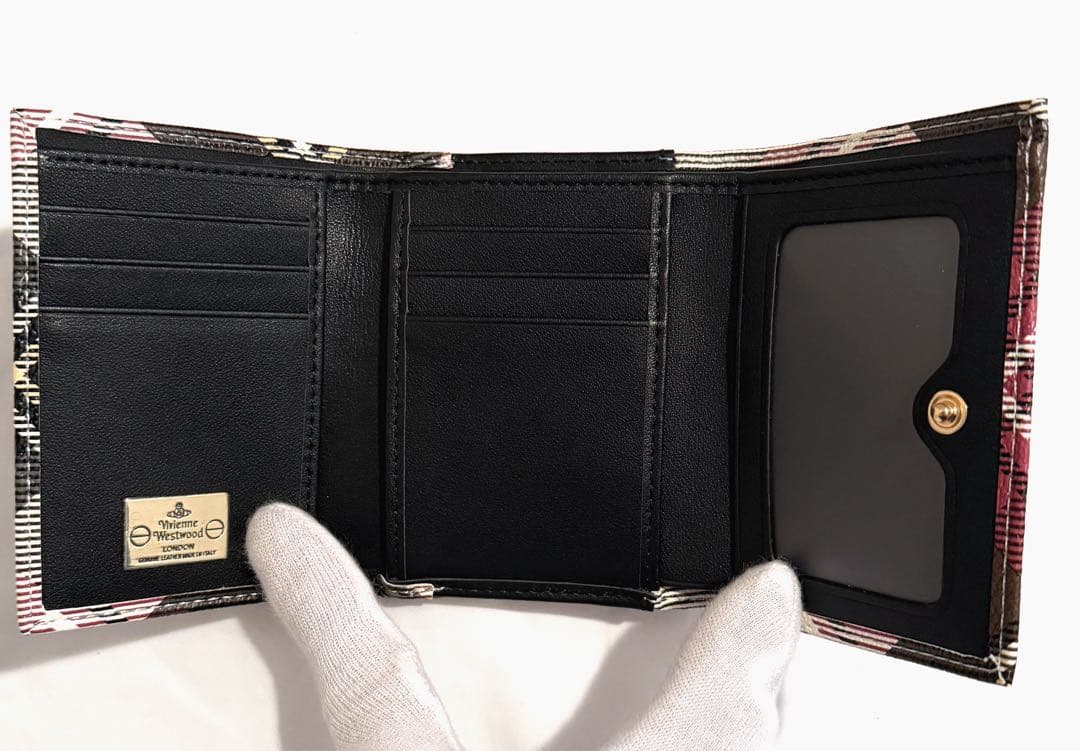 【新品未使用】Vivienne Westwood 三つ折り財布 チェック 大人気