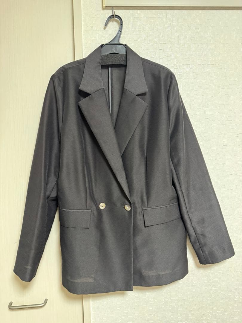 【美品】anuans エアリーシアージャケット　CHARCOAL GREY M