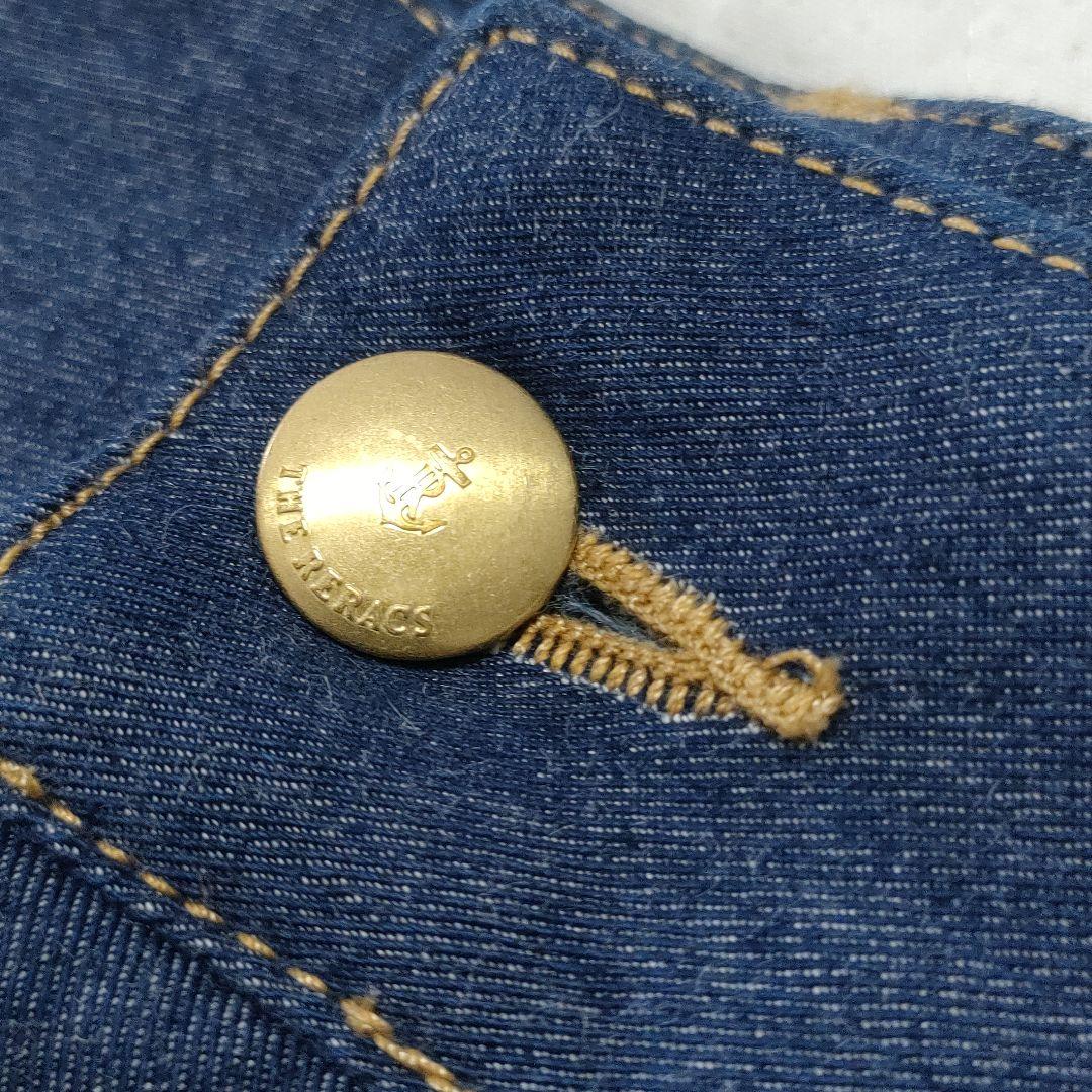 美品✨THE RERACS　ハイウエストタックワイドパンツ　インディゴ　38