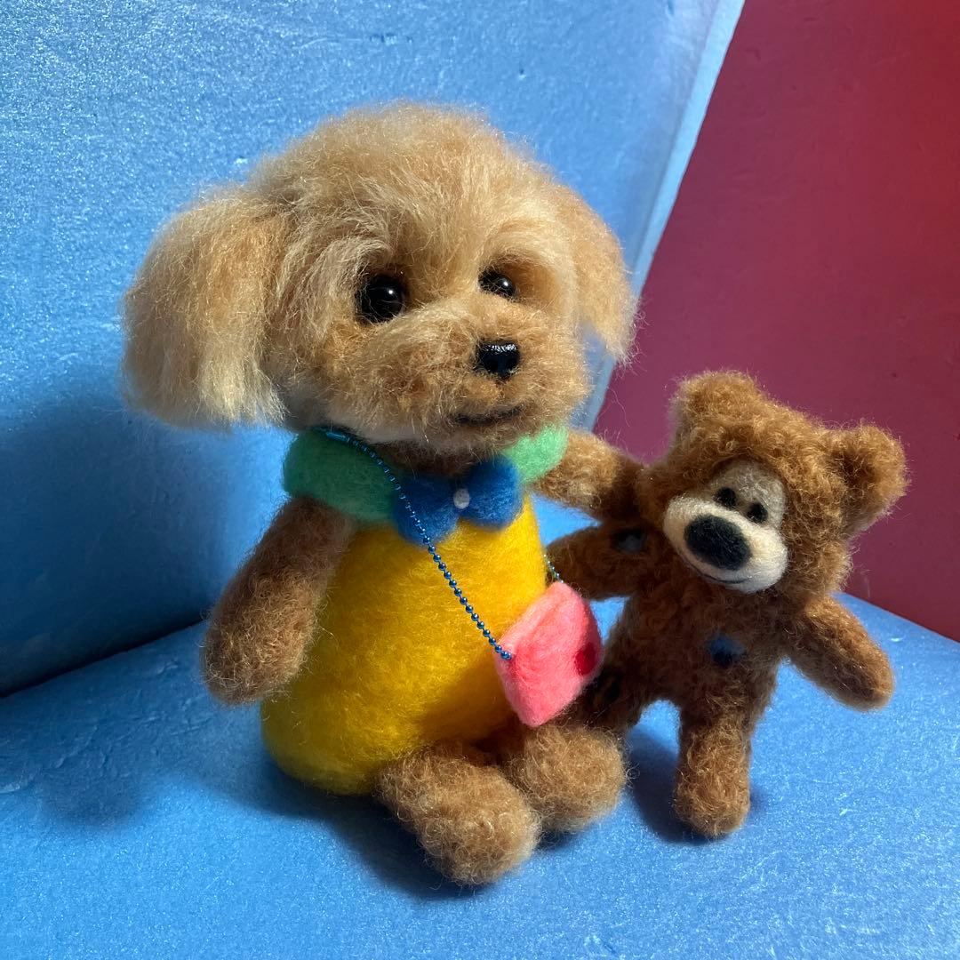 羊毛フェルトトイプードル　マルプー