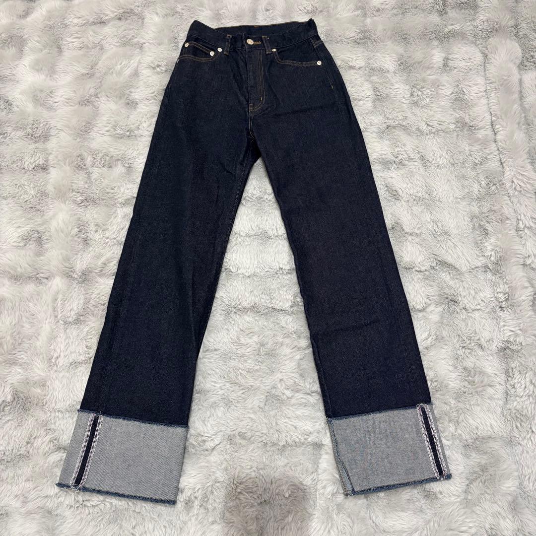 美品♡anuans ロールアップデザインデニムパンツ　サイズ0