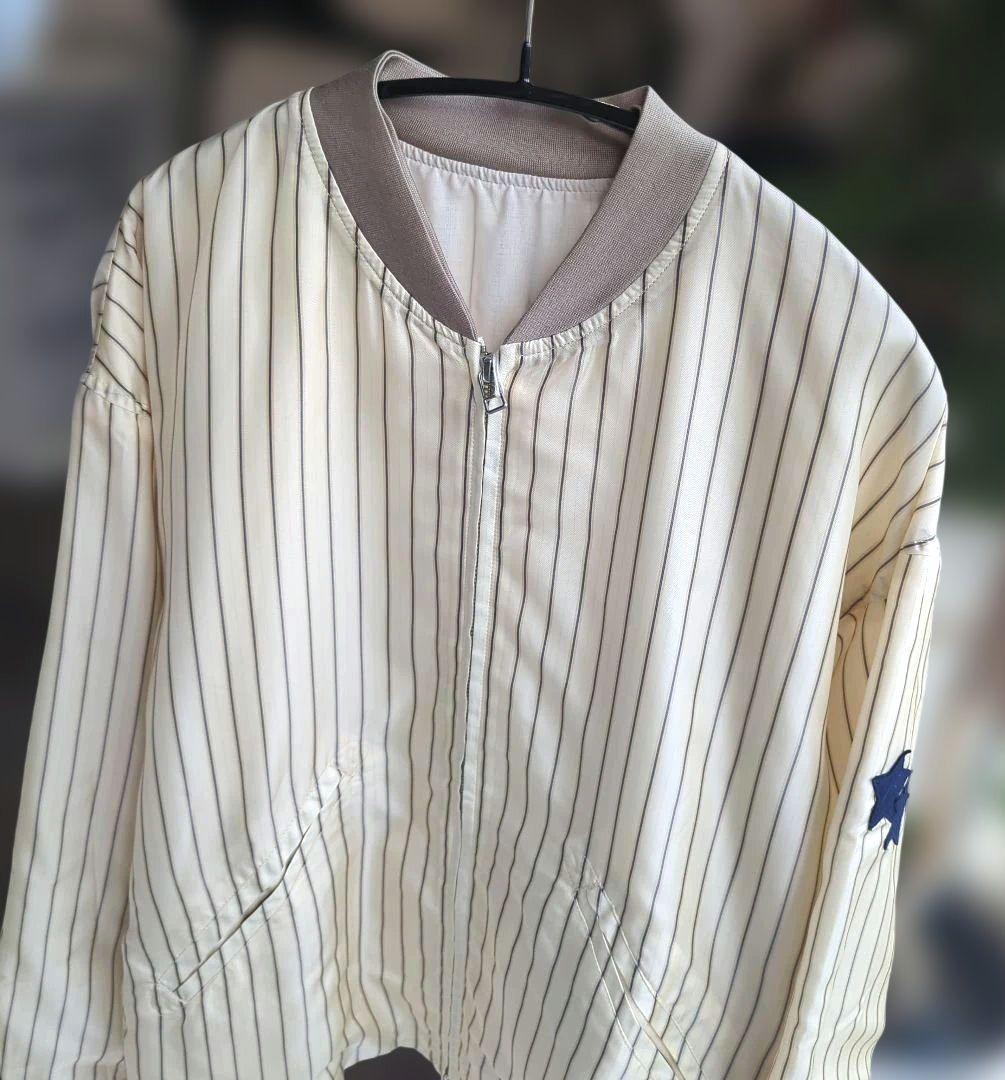 新品✧β MEN ベータメン ダブルジップブルゾン 光沢薄手 Freeサイズ