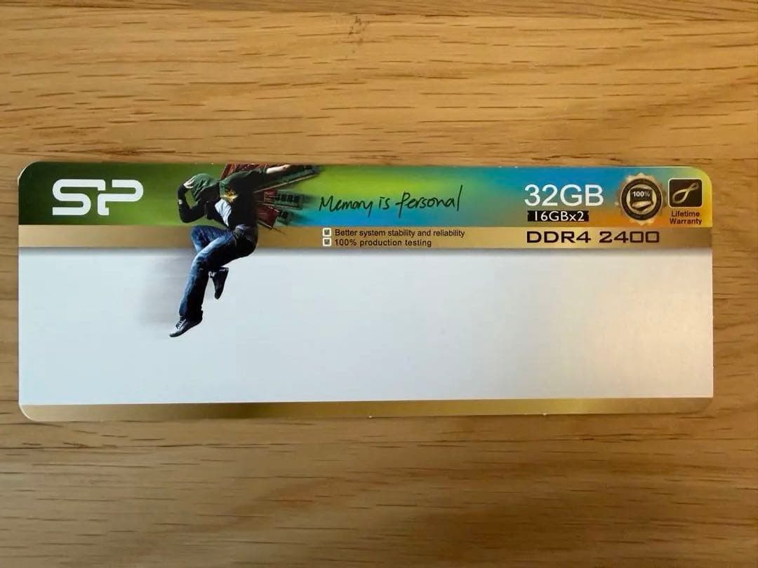 SP DDR4 2400MHz メモリ　16GB×2枚　32GB