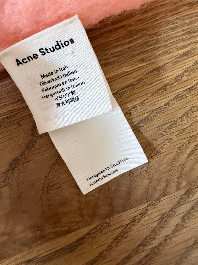 値下げ　Acne Studios ピンク マフラー