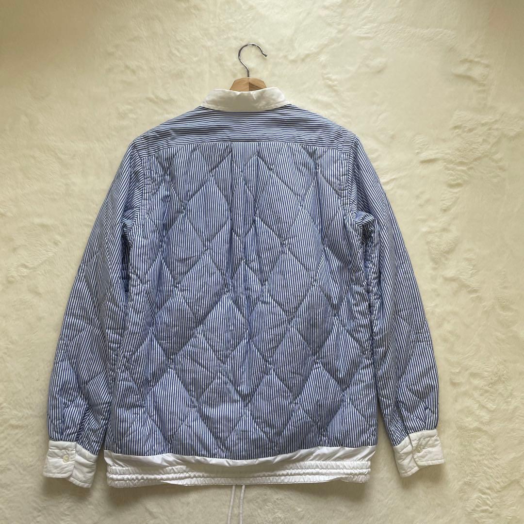 サカイ Quilted Shirt Jacket キルティング ストライプ