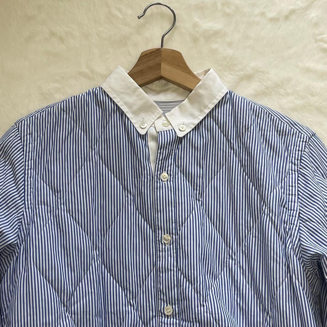 サカイ Quilted Shirt Jacket キルティング ストライプ
