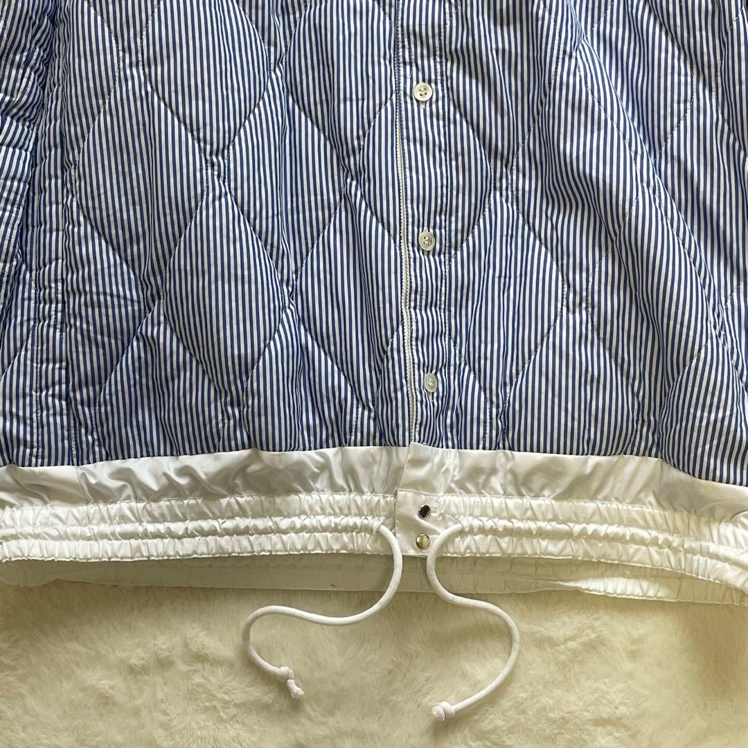 サカイ Quilted Shirt Jacket キルティング ストライプ