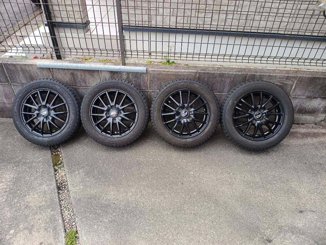 スタッドレスホイール付4本セットトーヨータイヤオブザーブ 155/65/14