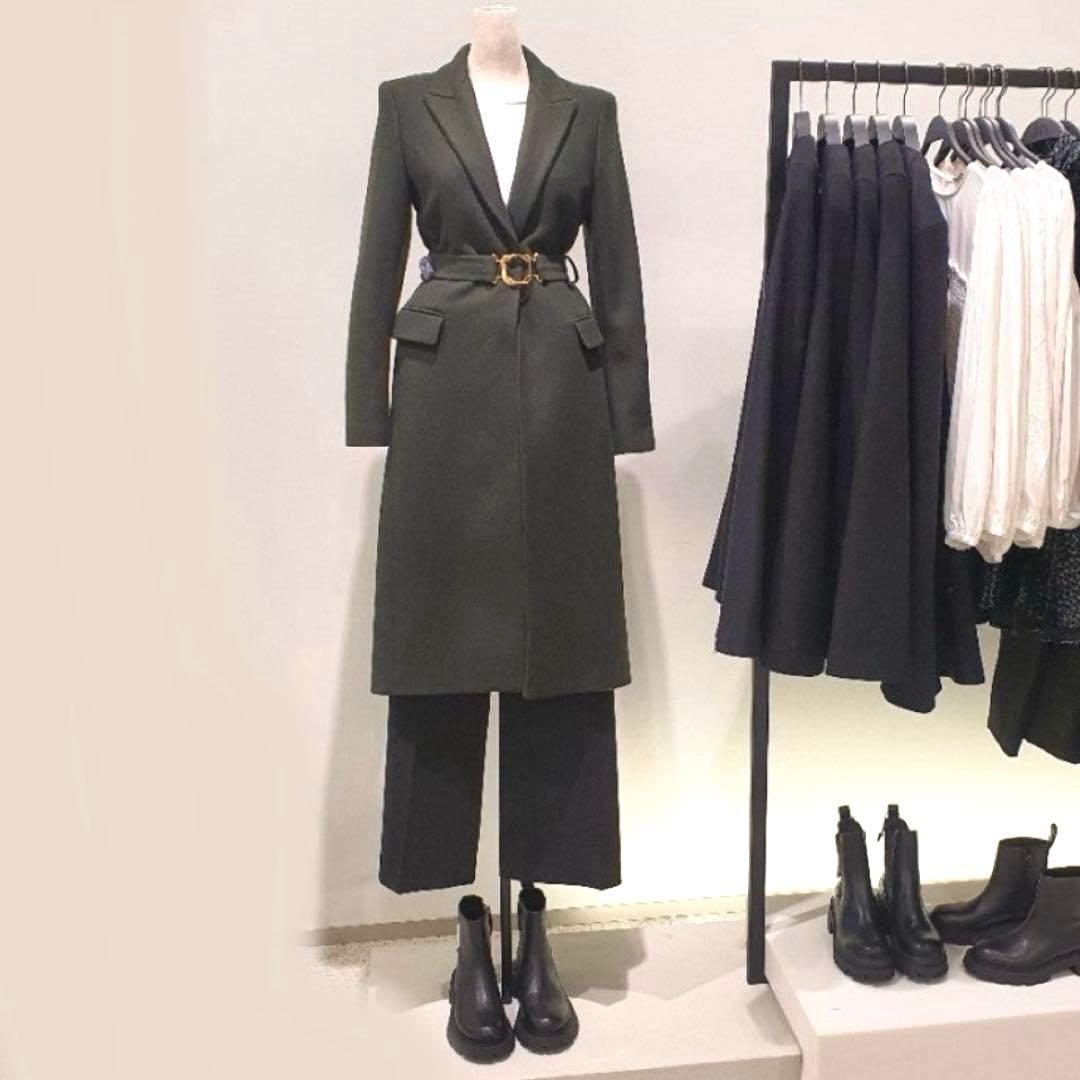 極美品 ZARA ザラ MANTECO 高級生地 ロングコート ゴールドバックル