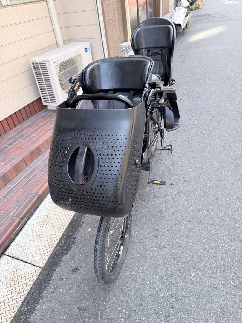 子供乗せ　3人　ヤマハ　電動アシスト自転車 チャイルドシート付き ブラック