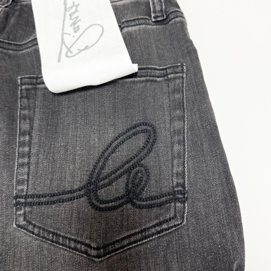 【新品未使用】Q.anos/リラックススーパーワイドデニム　ブラック　1