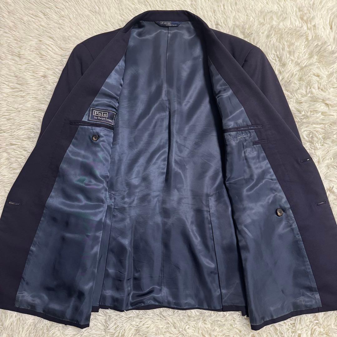 80s Polo Ralph Lauren 三角タグ 金ボタン 紺ブレ Lサイズ
