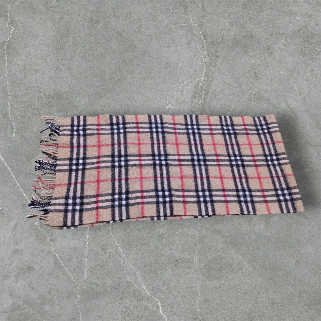 BURBERRY バーバリー カシミヤ100% ノバチェック マフラー ベージュ