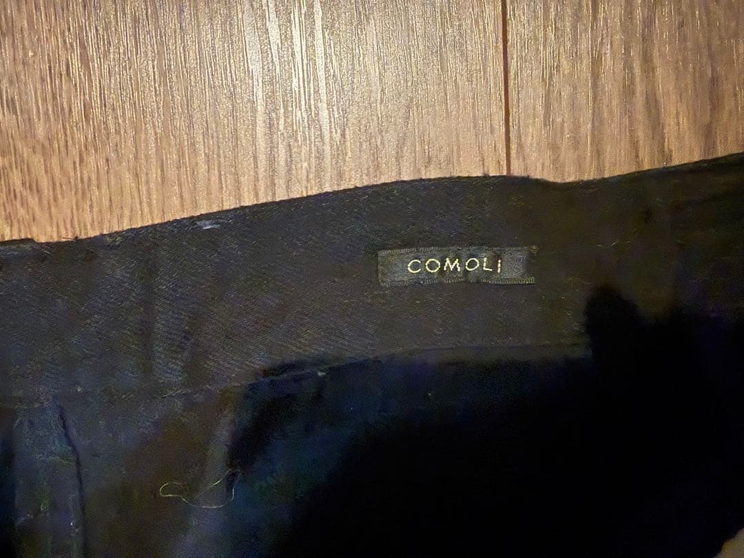 SIZE 1 24AW COMOLI デニム ベルテッドパンツ BLACK
