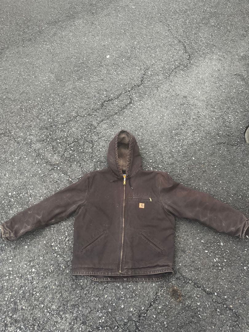 Carhartt ダックアクティブジャケット ダークブラウン フェード