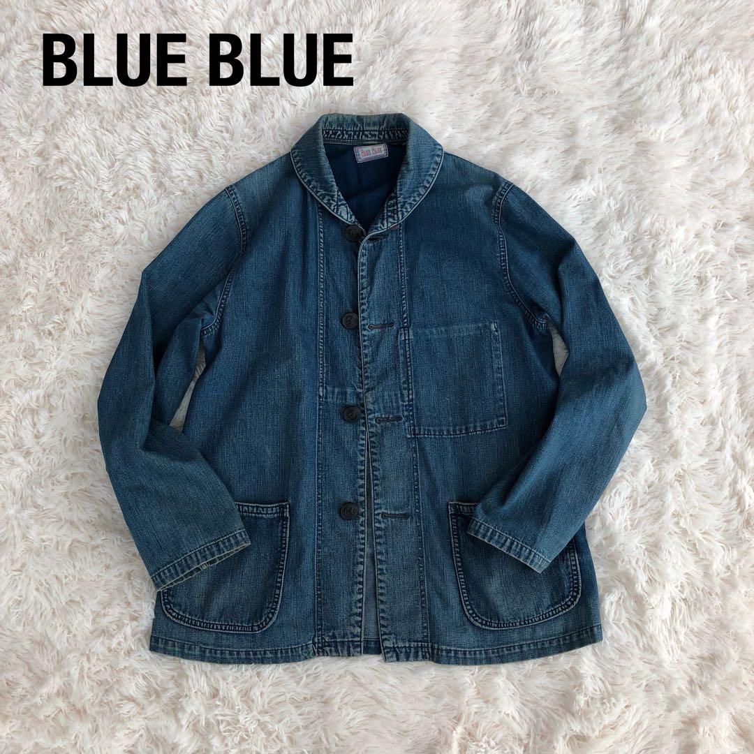 BLUEBLUEブルーブルーショールカラーデニムカバーオールデニムジャケット