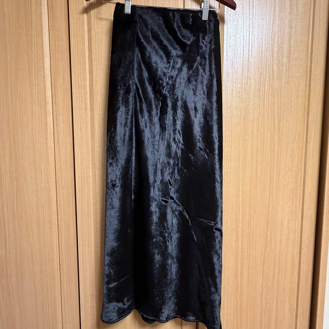 enof velvet long skirt sサイズ