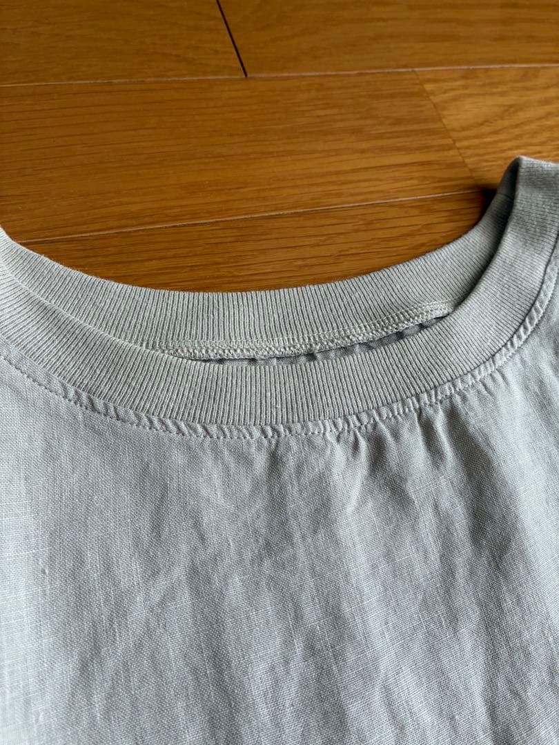 （年度末SALE］麻布Tシャツ　薄墨