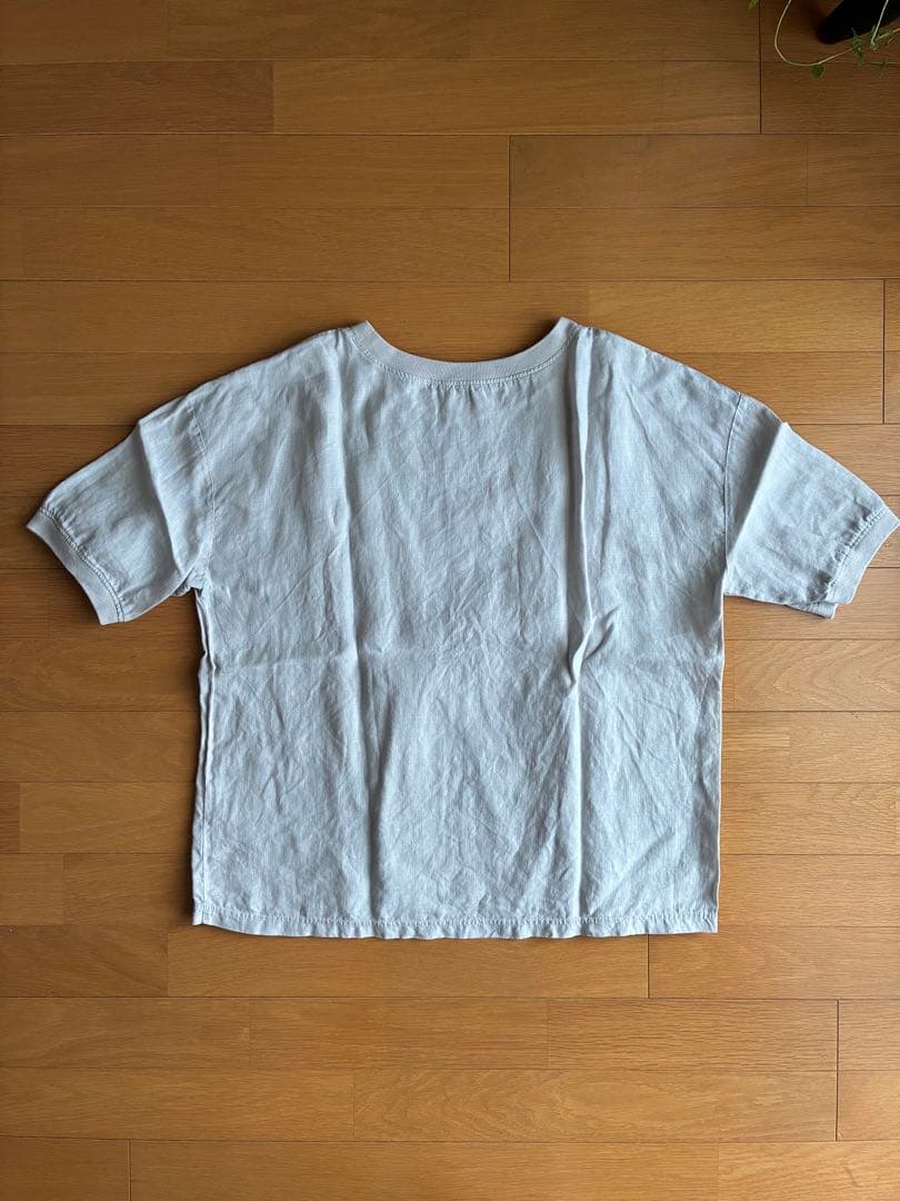 （年度末SALE］麻布Tシャツ　薄墨