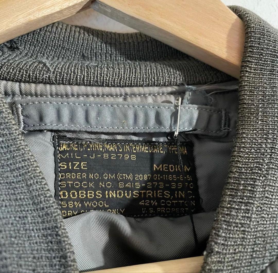 50s MA-1 USAF 黒タグ 希少DOBBS INDUSTRIES INC
