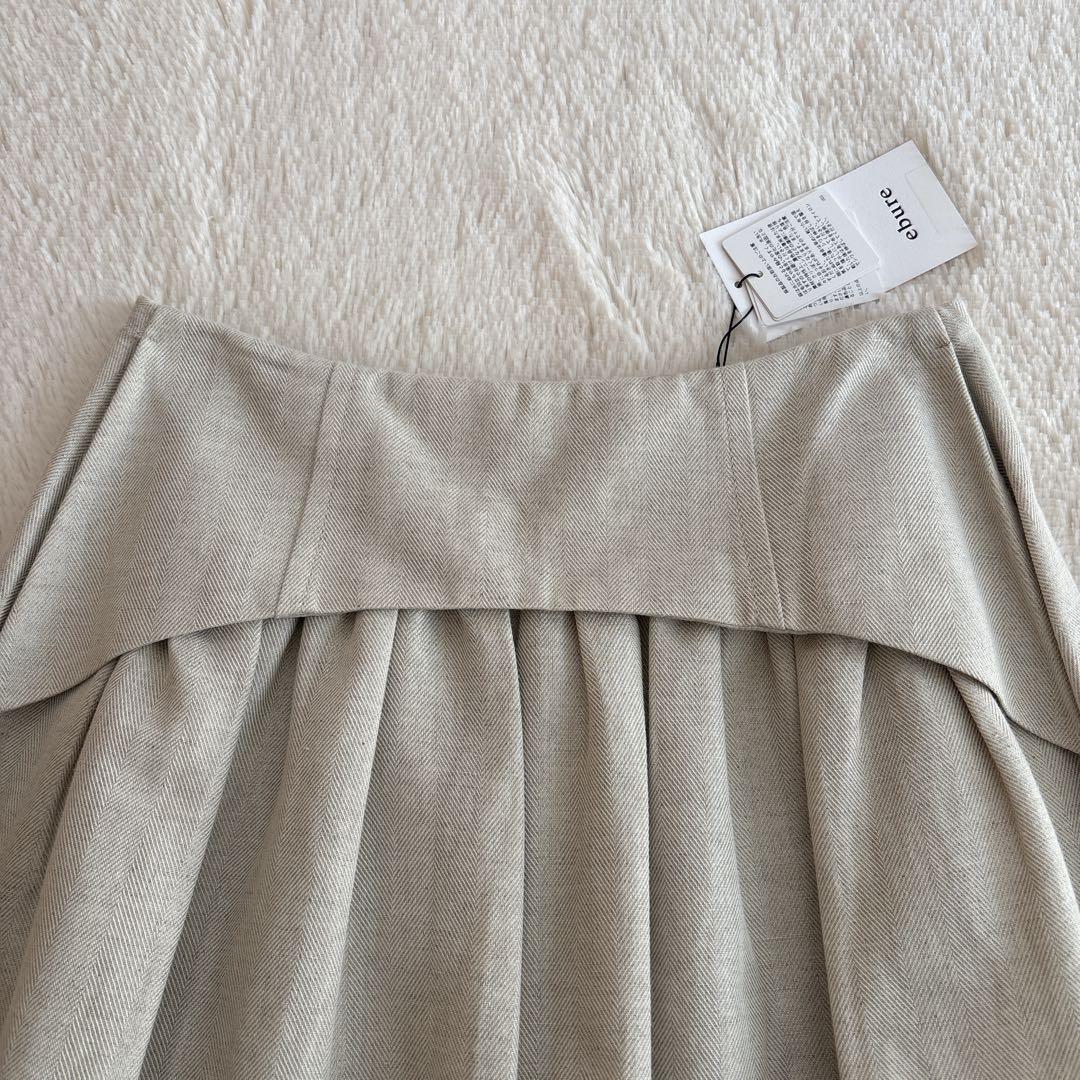 新品✨ebure リネン ヘリンボーン ロングスカート　36