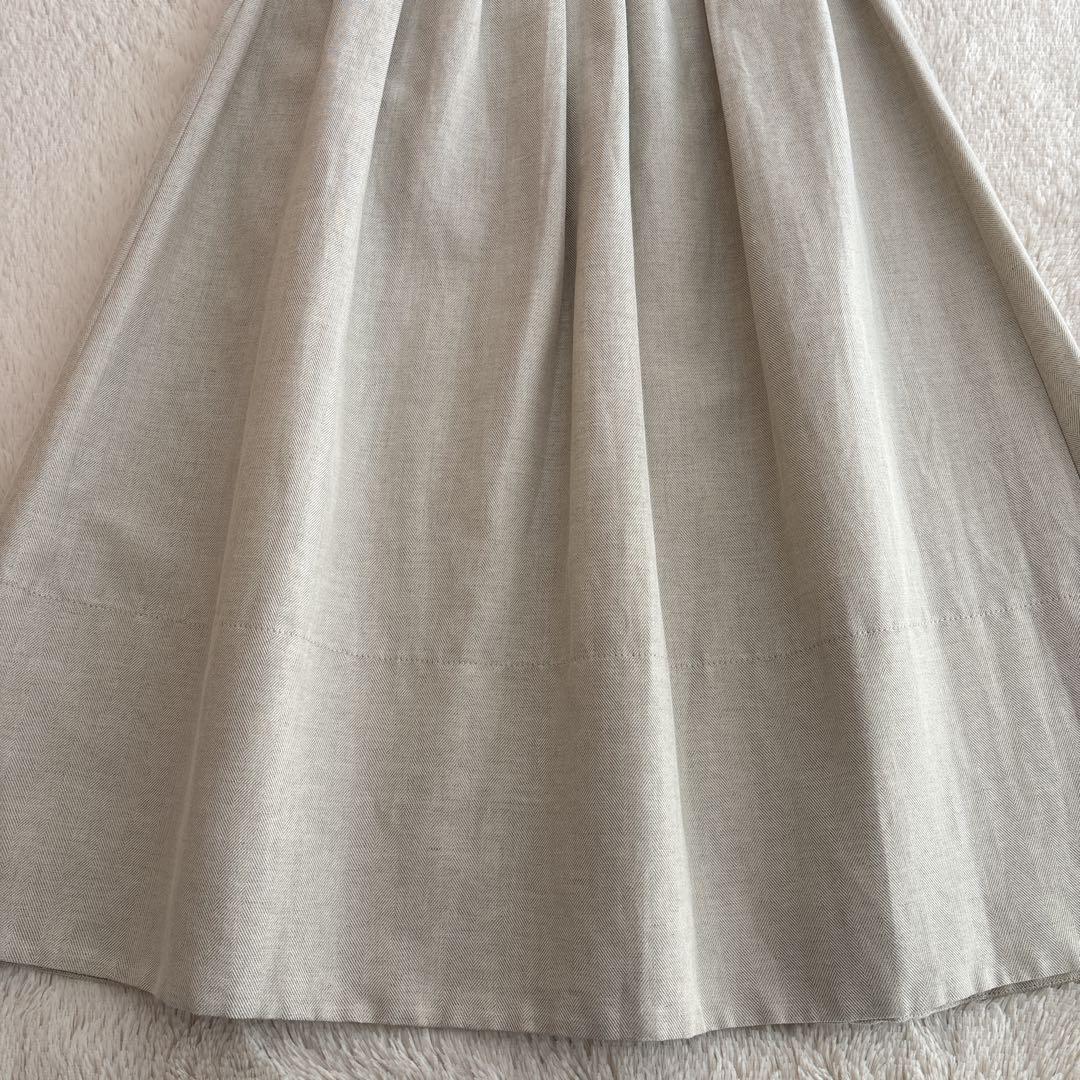 新品✨ebure リネン ヘリンボーン ロングスカート　36