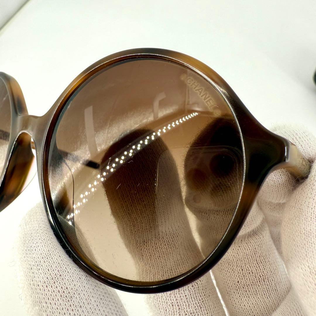 CHANEL サングラス 5391-H-A パール ロゴ べっ甲 ブラウン