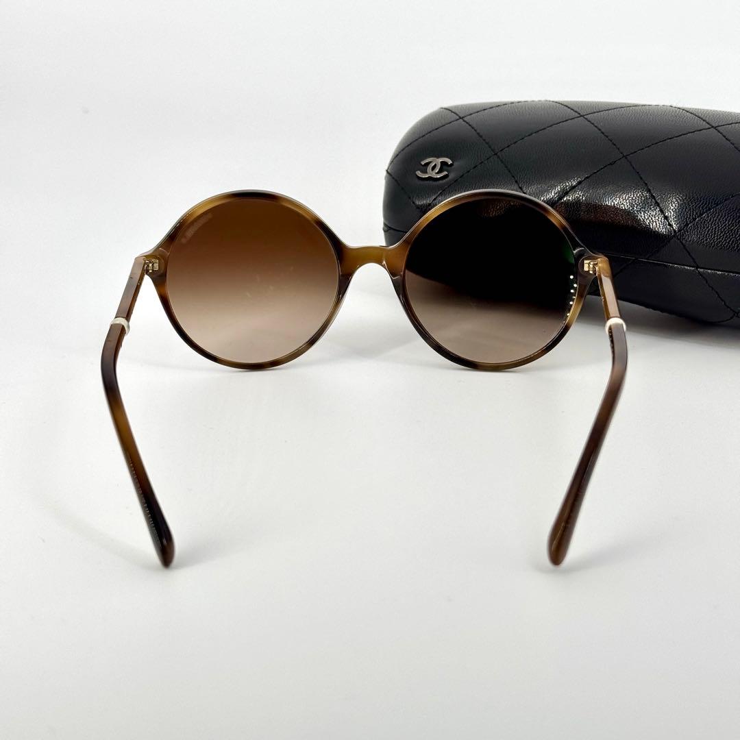 CHANEL サングラス 5391-H-A パール ロゴ べっ甲 ブラウン