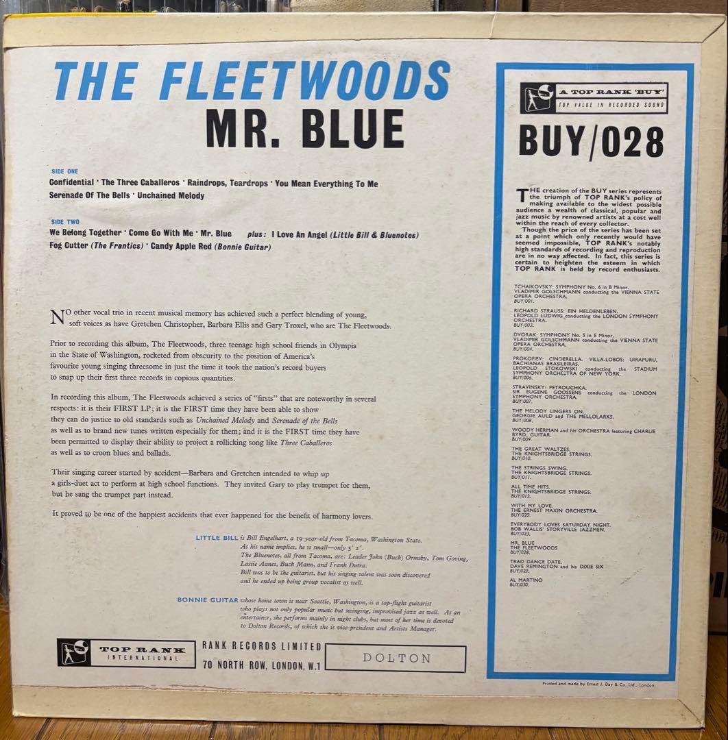 超希少 オリジナル盤 THE FLEETWOODS Mr Blue LPレコード