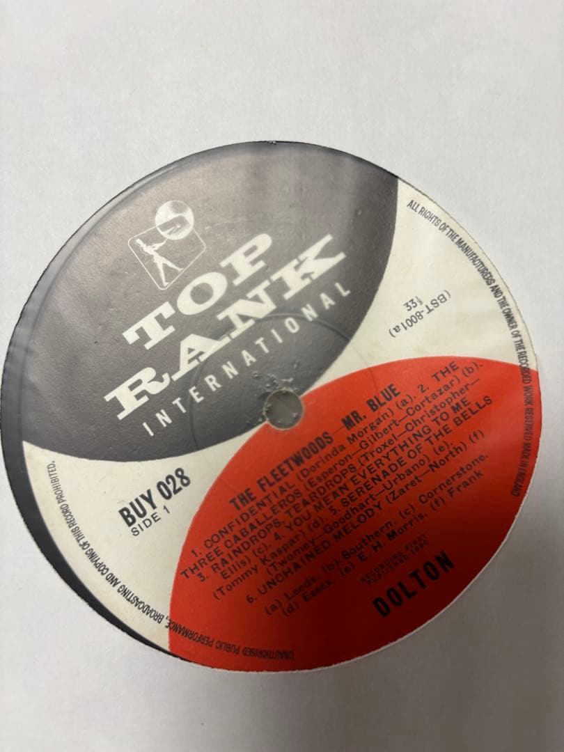 超希少 オリジナル盤 THE FLEETWOODS Mr Blue LPレコード