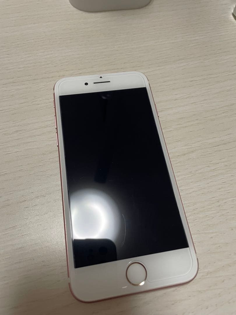 iPhone 7 ローズゴールド ケース付き　バッテリー100% 128GB