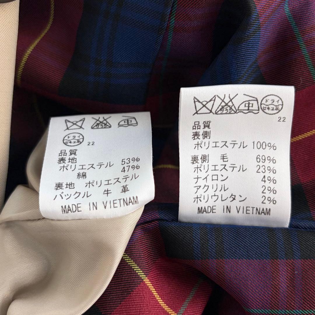 ☆ほぼ未使用☆ジェイプレス　チェック柄ライナー付きトレンチコート　9号　ベージュ