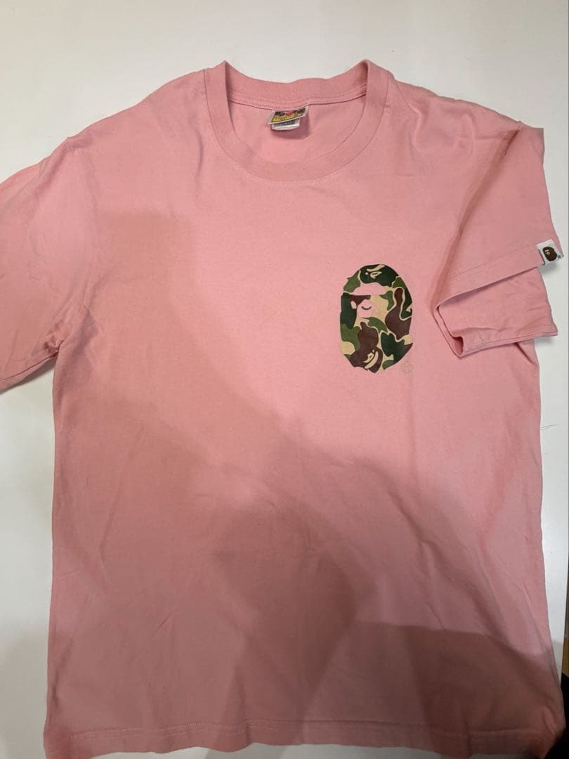 A BATHING APE ピンク Tシャツ Mサイズ ストゥーシー